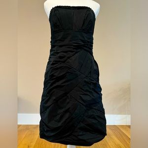 Max & Cleo Tracey Black Taffeta Cocktail Dress
